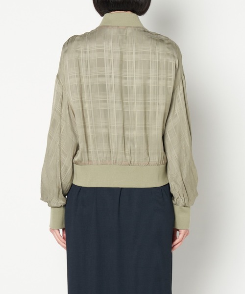 ライチ（ライチ）の「aurea/チェックシースルーブルゾン（ブルゾン・レディース・ブラック/ライトカーキ・FREE）」の12枚目の写真