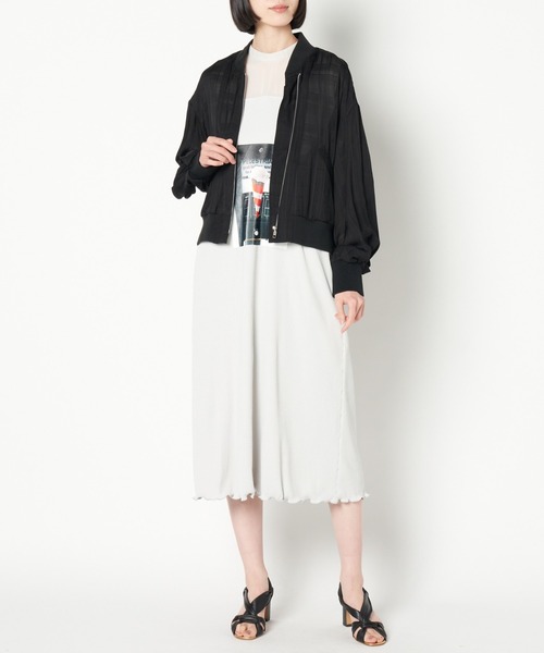 ライチ（ライチ）の「aurea/チェックシースルーブルゾン（ブルゾン・レディース・ブラック/ライトカーキ・FREE）」の14枚目の写真