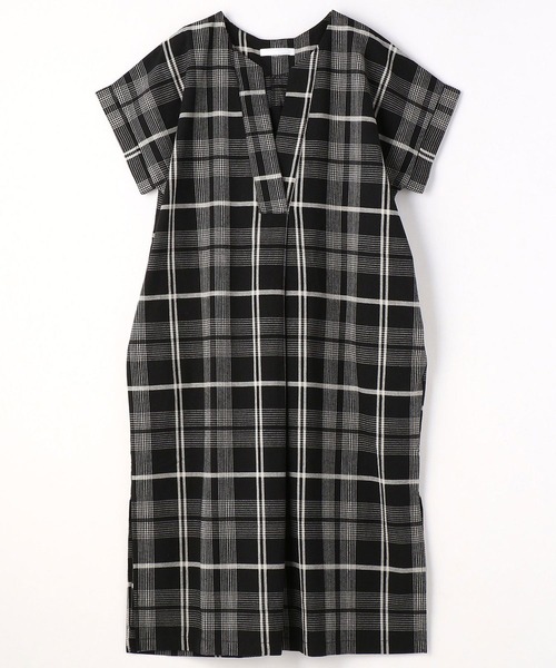 NICOLE white（ニコルホワイト）の「チェックスキッパーワンピース（ワンピース・レディース・ブラック/ベージュ・FREE）」の20枚目の写真