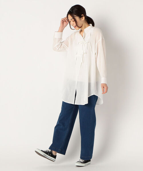 fredy repit（フレディレピ）の「チャイナディテールシャツ（シャツ/ブラウス・レディース・オフホワイト/ピンク・38）」の15枚目の写真