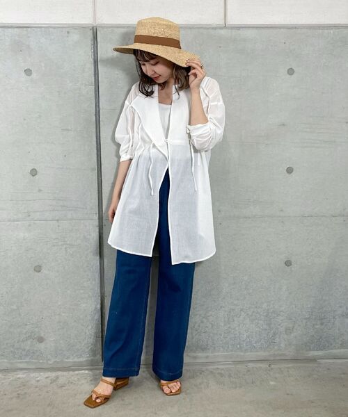 fredy repit（フレディレピ）の「チャイナディテールシャツ（シャツ/ブラウス・レディース・オフホワイト/ピンク・38）」の6枚目の写真