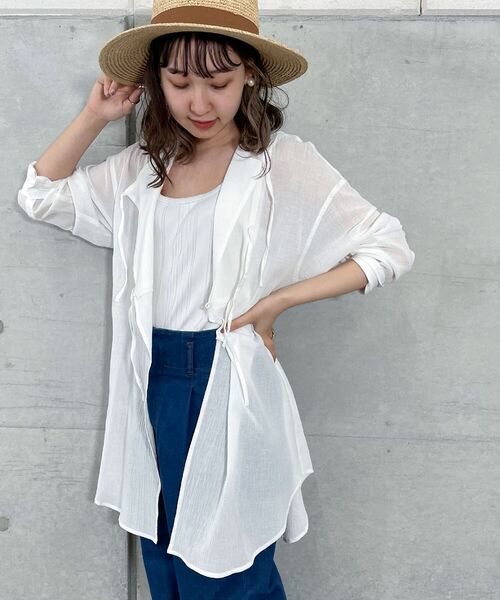 fredy repit（フレディレピ）の「チャイナディテールシャツ（シャツ/ブラウス・レディース・オフホワイト/ピンク・38）」の4枚目の写真