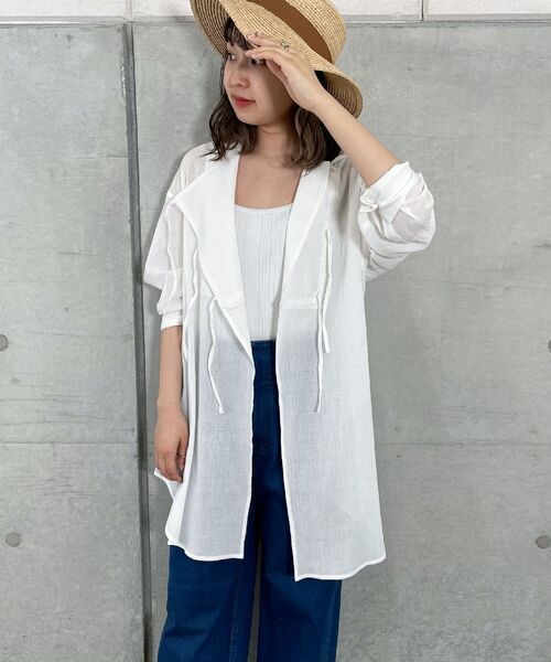 fredy repit（フレディレピ）の「チャイナディテールシャツ（シャツ/ブラウス・レディース・オフホワイト/ピンク・38）」の13枚目の写真