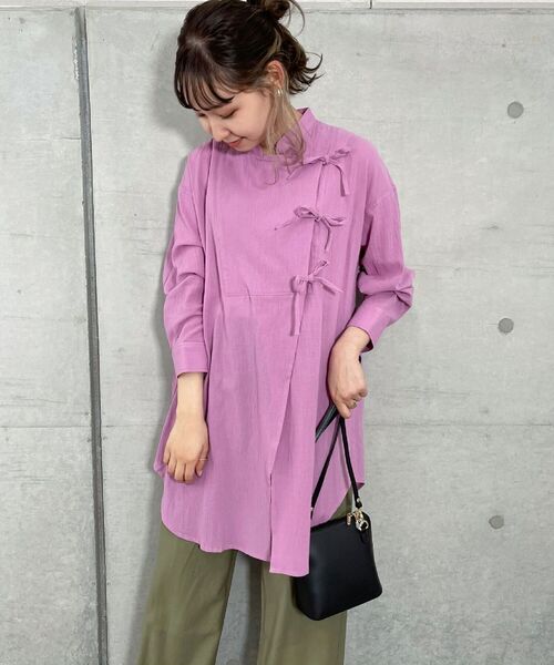 fredy repit（フレディレピ）の「チャイナディテールシャツ（シャツ/ブラウス・レディース・オフホワイト/ピンク・38）」の19枚目の写真