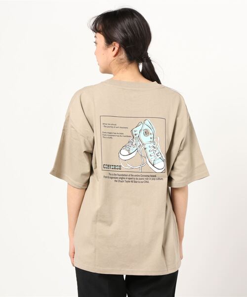 CONVERSE（コンバース）の「CONVERSE/コンバース オールスター シューズ イラストプリントT（Tシャツ/カットソー・メンズ・ホワイト/ブラック/ベージュ/グリーン・LL/M/L）」の6枚目の写真