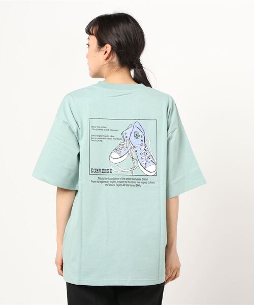 CONVERSE（コンバース）の「CONVERSE/コンバース オールスター シューズ イラストプリントT（Tシャツ/カットソー・メンズ・ホワイト/ブラック/ベージュ/グリーン・LL/M/L）」の8枚目の写真