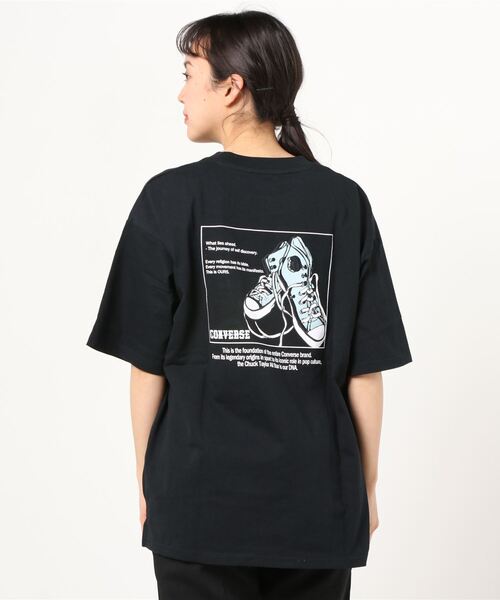 CONVERSE（コンバース）の「CONVERSE/コンバース オールスター シューズ イラストプリントT（Tシャツ/カットソー・メンズ・ホワイト/ブラック/ベージュ/グリーン・LL/M/L）」の10枚目の写真