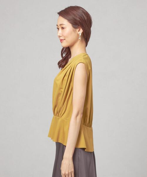 closet story（クローゼットストーリー）の「＜closet story＞ ウエストギャザー ペプラム カットソー（Tシャツ/カットソー・レディース・ホワイト/イエロー・FREE）」の11枚目の写真