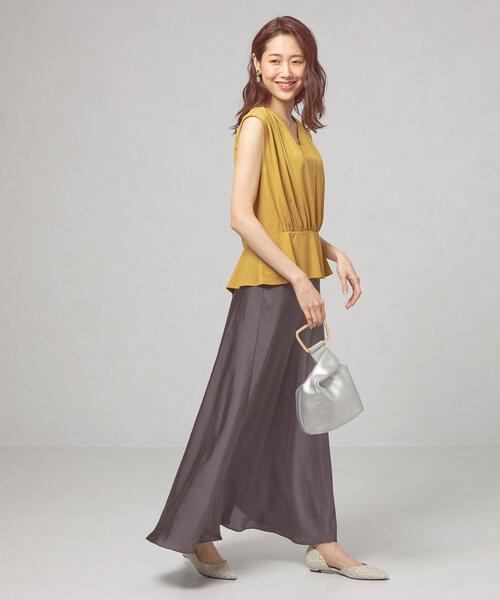 closet story（クローゼットストーリー）の「＜closet story＞ ウエストギャザー ペプラム カットソー（Tシャツ/カットソー・レディース・ホワイト/イエロー・FREE）」の13枚目の写真