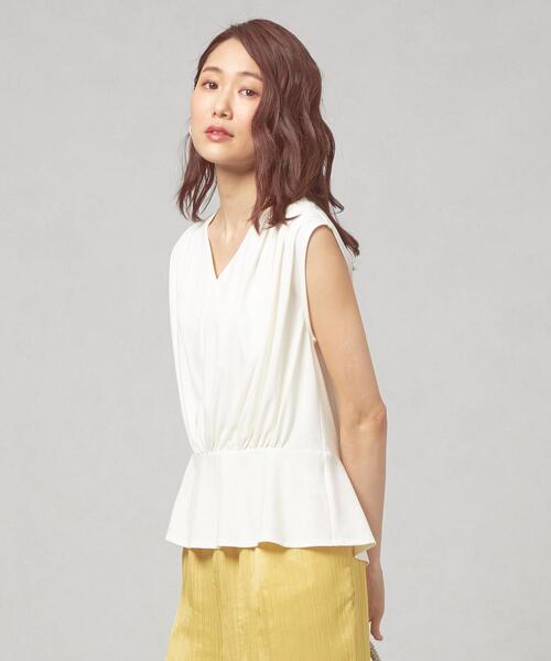 closet story（クローゼットストーリー）の「＜closet story＞ ウエストギャザー ペプラム カットソー（Tシャツ/カットソー・レディース・ホワイト/イエロー・FREE）」の15枚目の写真