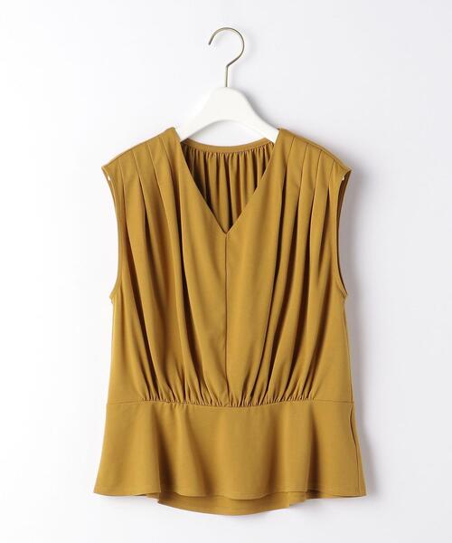 closet story（クローゼットストーリー）の「＜closet story＞ ウエストギャザー ペプラム カットソー（Tシャツ/カットソー・レディース・ホワイト/イエロー・FREE）」の9枚目の写真