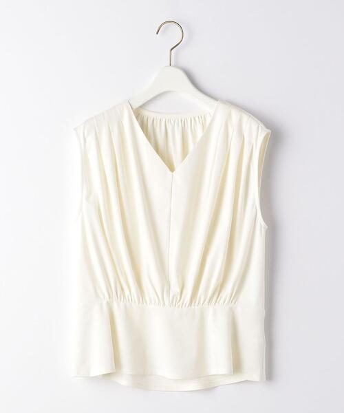 closet story（クローゼットストーリー）の「＜closet story＞ ウエストギャザー ペプラム カットソー（Tシャツ/カットソー・レディース・ホワイト/イエロー・FREE）」の16枚目の写真