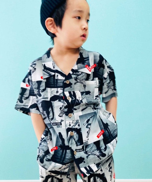THE CASUAL(カジュアル)の「ビッグシルエット総柄レーヨンアロハシャツ キッズ(シャツ/ブラウス・キッズ・J/C/L/B/D/F/K/A/E/H/G/I・150cm/120cm/160cm/140cm/110cm/130cm)」の8枚目の写真