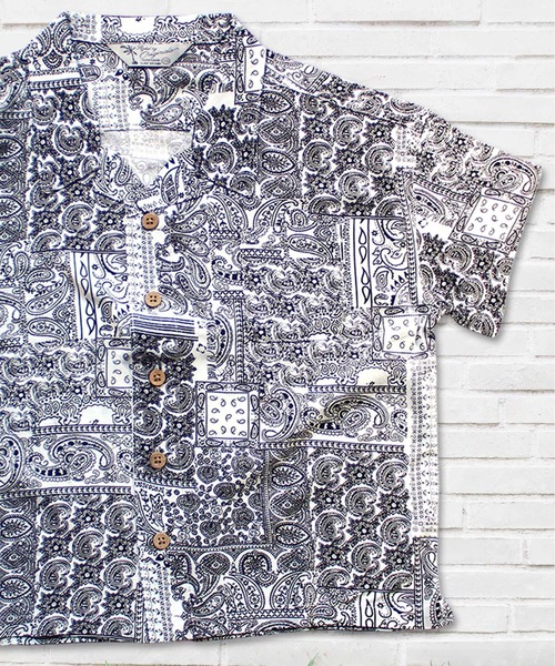 THE CASUAL(カジュアル)の「ビッグシルエット総柄レーヨンアロハシャツ キッズ(シャツ/ブラウス・キッズ・J/C/L/B/D/F/K/A/E/H/G/I・150cm/120cm/160cm/140cm/110cm/130cm)」の9枚目の写真