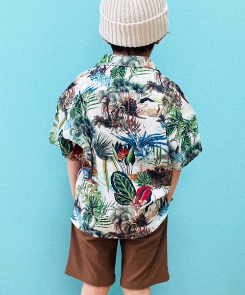 THE CASUAL(カジュアル)の「ビッグシルエット総柄レーヨンアロハシャツ キッズ(シャツ/ブラウス・キッズ・J/C/L/B/D/F/K/A/E/H/G/I・150cm/120cm/160cm/140cm/110cm/130cm)」の17枚目の写真