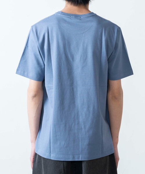 WEGO(ウィゴー)の「WEGO/ワンポイントオーバルロゴプリント半袖T(Tシャツ/カットソー・メンズ・ホワイト/ブルー・SMALL/MEDIUM/LARGE/X-LARGE)」の4枚目の写真