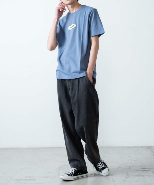 WEGO(ウィゴー)の「WEGO/ワンポイントオーバルロゴプリント半袖T(Tシャツ/カットソー・メンズ・ホワイト/ブルー・SMALL/MEDIUM/LARGE/X-LARGE)」の12枚目の写真