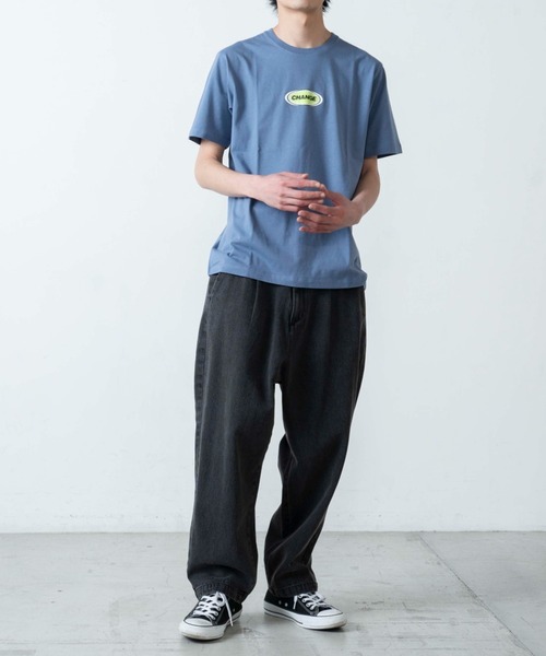 WEGO(ウィゴー)の「WEGO/ワンポイントオーバルロゴプリント半袖T(Tシャツ/カットソー・メンズ・ホワイト/ブルー・SMALL/MEDIUM/LARGE/X-LARGE)」の14枚目の写真