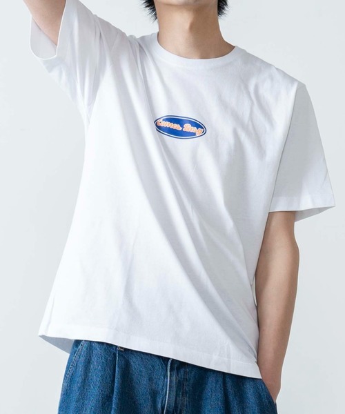 WEGO(ウィゴー)の「WEGO/ワンポイントオーバルロゴプリント半袖T(Tシャツ/カットソー・メンズ・ホワイト/ブルー・SMALL/MEDIUM/LARGE/X-LARGE)」の17枚目の写真