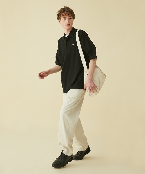 COVERNAT(カバーナット)の「【COVERNAT】PIQUE KNIT S/S TEE / カバーナット ピケ ニット ワンポイント ロゴ ポロシャツ(ポロシャツ・メンズ・ホワイト/ブラック/オリーブ・X-LARGE/LARGE/MEDIUM/SMALL)」の8枚目の写真