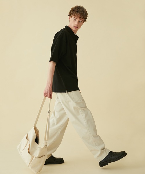 COVERNAT(カバーナット)の「【COVERNAT】PIQUE KNIT S/S TEE / カバーナット ピケ ニット ワンポイント ロゴ ポロシャツ(ポロシャツ・メンズ・ホワイト/ブラック/オリーブ・X-LARGE/LARGE/MEDIUM/SMALL)」の9枚目の写真