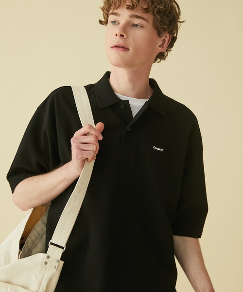 COVERNAT(カバーナット)の「【COVERNAT】PIQUE KNIT S/S TEE / カバーナット ピケ ニット ワンポイント ロゴ ポロシャツ(ポロシャツ・メンズ・ホワイト/ブラック/オリーブ・X-LARGE/LARGE/MEDIUM/SMALL)」の11枚目の写真