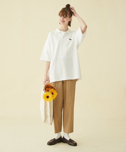 COVERNAT(カバーナット)の「【COVERNAT】PIQUE KNIT S/S TEE / カバーナット ピケ ニット ワンポイント ロゴ ポロシャツ(ポロシャツ・メンズ・ホワイト/ブラック/オリーブ・X-LARGE/LARGE/MEDIUM/SMALL)」の6枚目の写真