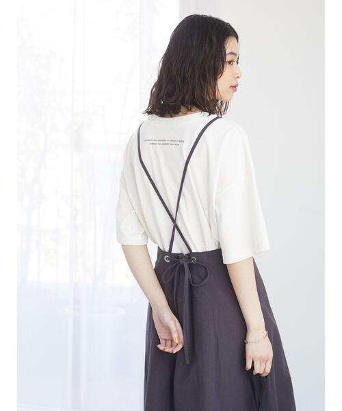 Green　Parks（グリーンパークス）の「プリントロゴTシャツ＊（Tシャツ/カットソー・レディース・イエロー/クリーム/チャコールグレー/グレイッシュベージュ・FREE）」の15枚目の写真