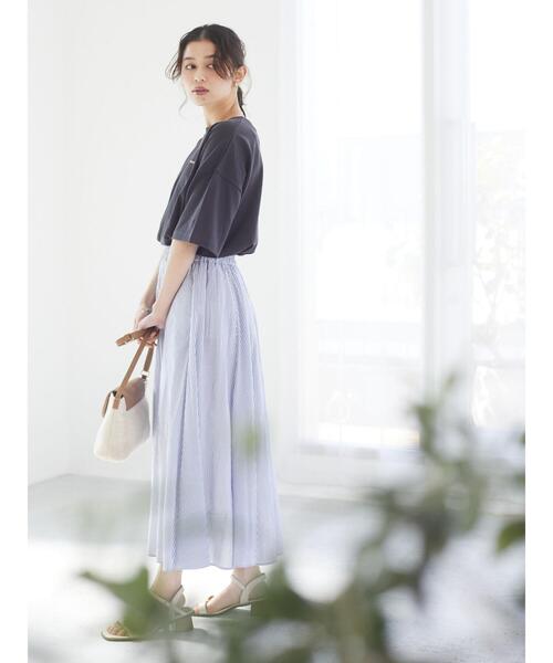 Green　Parks（グリーンパークス）の「プリントロゴTシャツ＊（Tシャツ/カットソー・レディース・イエロー/クリーム/チャコールグレー/グレイッシュベージュ・FREE）」の10枚目の写真