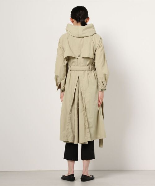 AVIREX（アヴィレックス）の「AVIREX/アヴィレックス　スタンドシェル ロングジャケット　 STAND SHELL LONG JACKET（トレンチコート・レディース・ベージュ/オリーブ・SMALL/MEDIUM）」の5枚目の写真