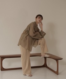 Amiur | tuck button sheer shirt(シャツ/ブラウス)