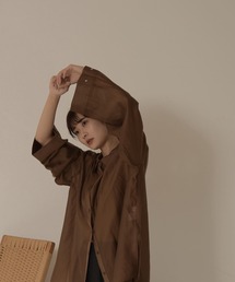 Amiur | tuck button sheer shirt(シャツ/ブラウス)