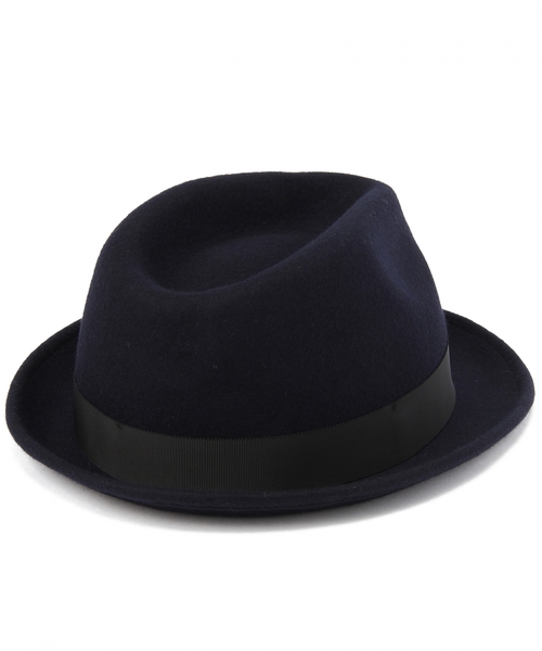 green label relaxing(グリーンレーベルリラクシング)の「FELT CHARM フェドラハット(ハット・メンズ・ブラック/グレー/ネイビー・フリー)」の8枚目の写真