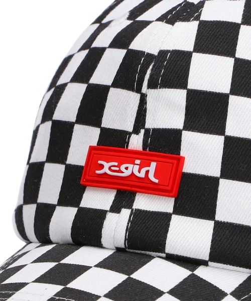 X-girl（エックスガール）の「RUBBER BOX LOGO CAP（キャップ・レディース・ライトブルー/ブラック/インディゴブルー/マルチ・ONE SIZE）」の10枚目の写真
