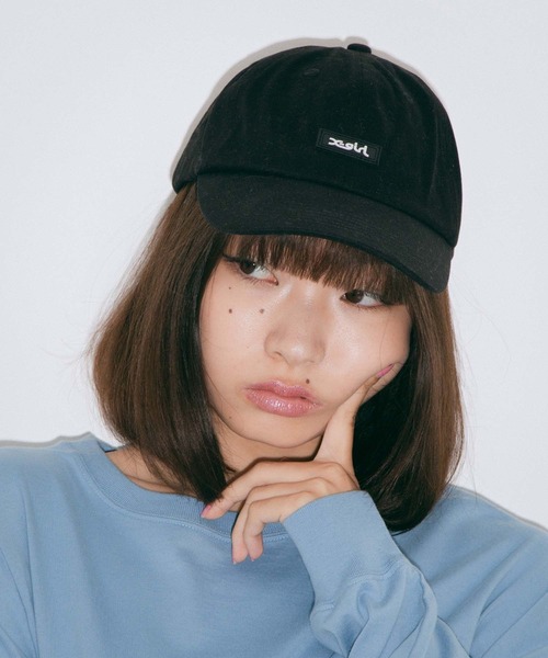 X-girl（エックスガール）の「RUBBER BOX LOGO CAP（キャップ・レディース・ライトブルー/ブラック/インディゴブルー/マルチ・ONE SIZE）」の17枚目の写真