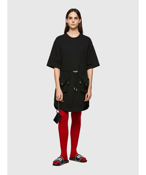DIESEL（ディーゼル）の「レディース サステナブル ワンピース ポケット ドローコード（ワンピース・レディース・ブラック・SMALL/MEDIUM/LARGE/X-SMALL）」の6枚目の写真