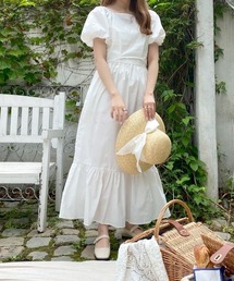 Heather | バックシャンコットン混ワンピースセット2P　956613(ワンピース)