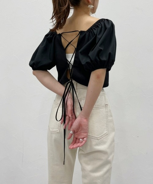 Heather（ヘザー）の「バックシャンコットン混ワンピースセット2P　956613（ワンピース・レディース・ホワイト/ブラック/ブラウン・FREE）」の6枚目の写真