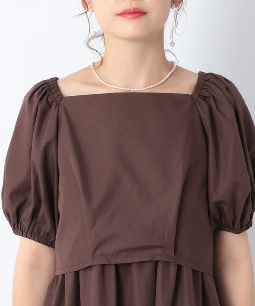 Heather（ヘザー）の「バックシャンコットン混ワンピースセット2P　956613（ワンピース・レディース・ホワイト/ブラック/ブラウン・FREE）」の12枚目の写真