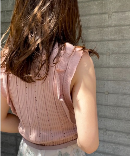 deicy♡肩フリルニット レースフリルニット