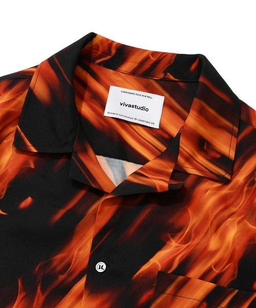 VIVASTUDIO（ビバスタジオ）の「フレイムシャツ / FLAME SHIRTS（シャツ/ブラウス・メンズ・ブラック・MEDIUM/LARGE）」の4枚目の写真