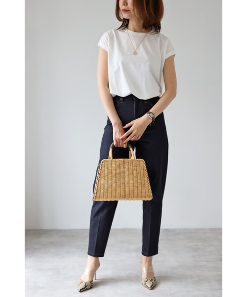 Bonjour Sagan(ボンジュールサガン)の「コットンノースリーブ(Tシャツ/カットソー・レディース・ホワイト/チャコールグレー/ブラック/グレイッシュベージュ・FREE)」の16枚目の写真