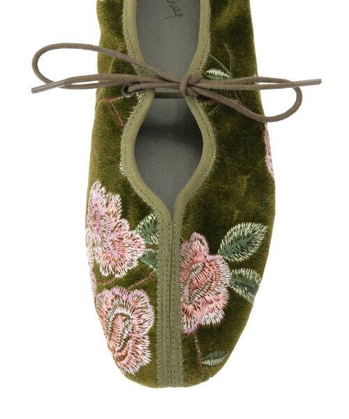 merry jenny（メリージェニー）の「flower刺繍リボンフラットシューズ（その他シューズ・レディース・ブラック/グリーン/ボルドー・MEDIUM/LARGE）」の6枚目の写真