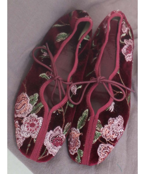 セール シューズ Flower刺繍リボンフラットシューズ その他シューズ Merry Merry Jenny メリージェニー のファッション