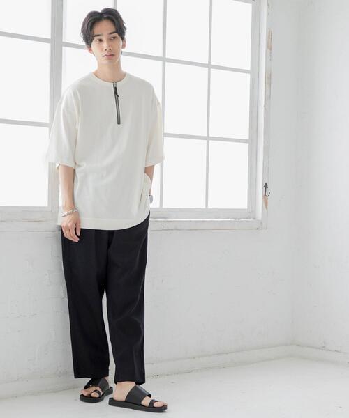 coen（コーエン）の「2タックワイドテーパードパンツ（その他パンツ・メンズ・ホワイト/ブラック/ベージュ・SMALL/MEDIUM/LARGE/X-LARGE）」の13枚目の写真