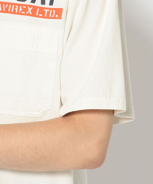 AVIREX（アヴィレックス）の「フェードウォッシュ ポケットTシャツ/S/S FADE WASH POCKET T-SHIRT/アヴィレックス/AVIREX（Tシャツ/カットソー・メンズ・ネイビー/オフホワイト/ブラック/カモフラージュ・XX-LARGE/X-LARGE/LARGE/MEDIUM）」の12枚目の写真
