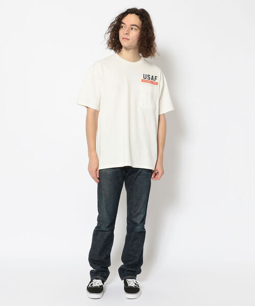 AVIREX（アヴィレックス）の「フェードウォッシュ ポケットTシャツ/S/S FADE WASH POCKET T-SHIRT/アヴィレックス/AVIREX（Tシャツ/カットソー・メンズ・ネイビー/オフホワイト/ブラック/カモフラージュ・XX-LARGE/X-LARGE/LARGE/MEDIUM）」の14枚目の写真