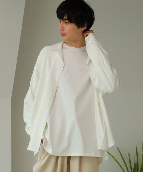 BeAMS DOT(ビームスドット)の「BeAMS DOT / プレーン オープンカラーシャツ(シャツ/ブラウス・メンズ・ホワイト/ベージュ・MEDIUM/LARGE)」の3枚目の写真