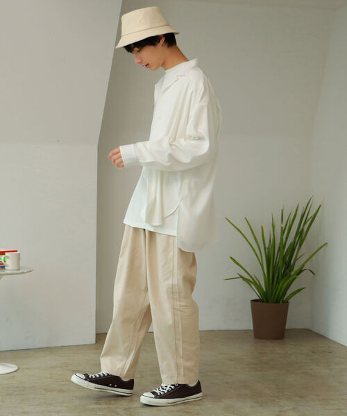 BeAMS DOT(ビームスドット)の「BeAMS DOT / プレーン オープンカラーシャツ(シャツ/ブラウス・メンズ・ホワイト/ベージュ・MEDIUM/LARGE)」の6枚目の写真