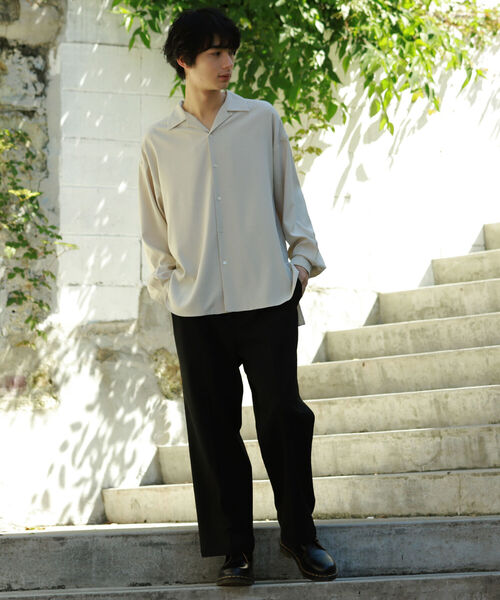 BeAMS DOT(ビームスドット)の「BeAMS DOT / プレーン オープンカラーシャツ(シャツ/ブラウス・メンズ・ホワイト/ベージュ・MEDIUM/LARGE)」の9枚目の写真